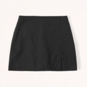 Abercrombie & Fitch Linen-Blend Slit Mini Skort